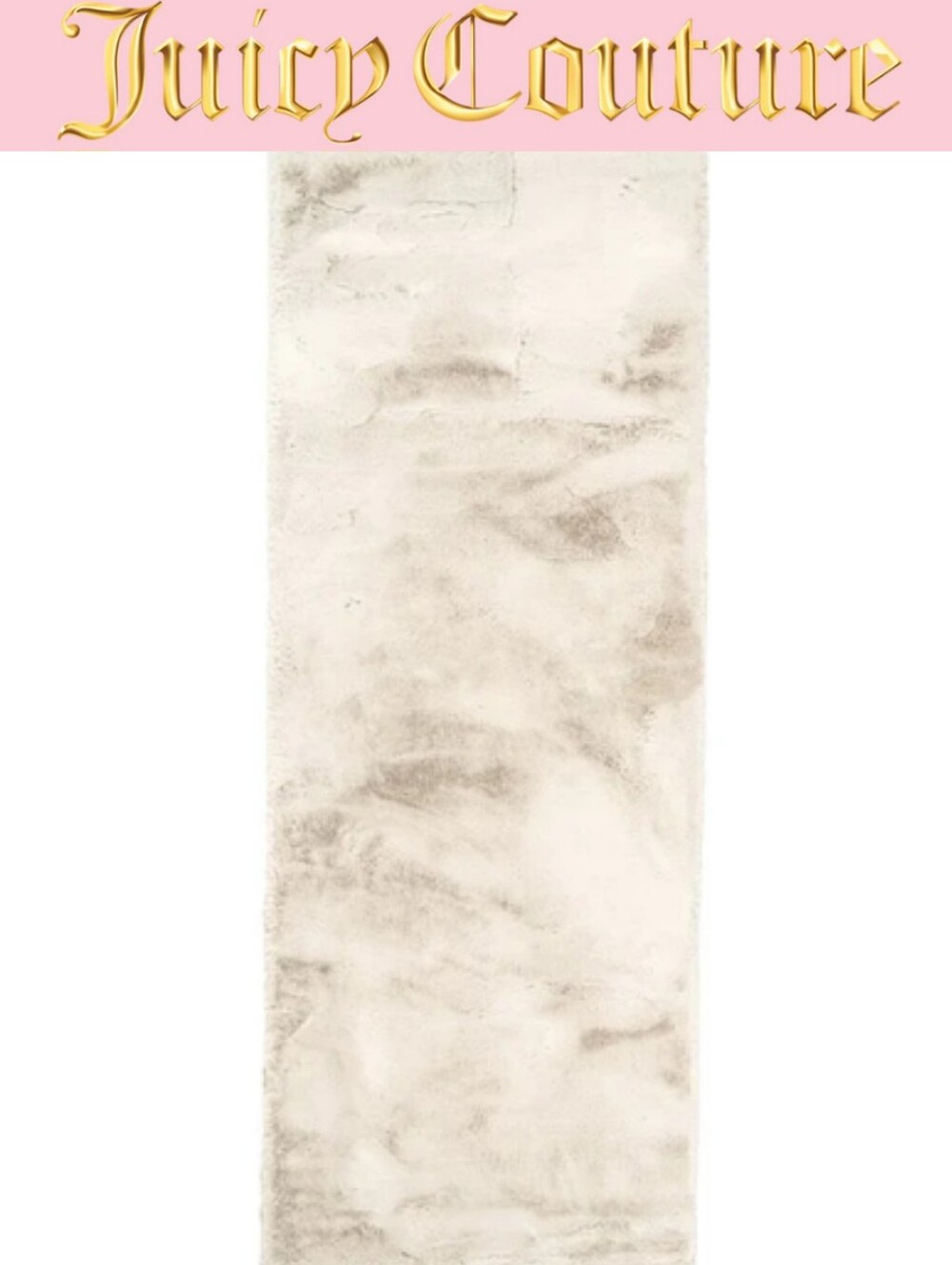 Juicy Couture Home Faux Fur Accent Rug- Cream